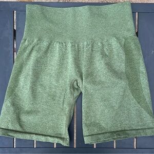 NVGTN Green High-Rise Waistband Seamless Shorts